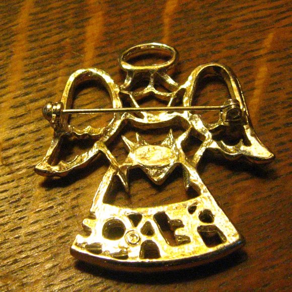 Singing Peace Angel Vintage Silver Brooch - Picture 4 of 5